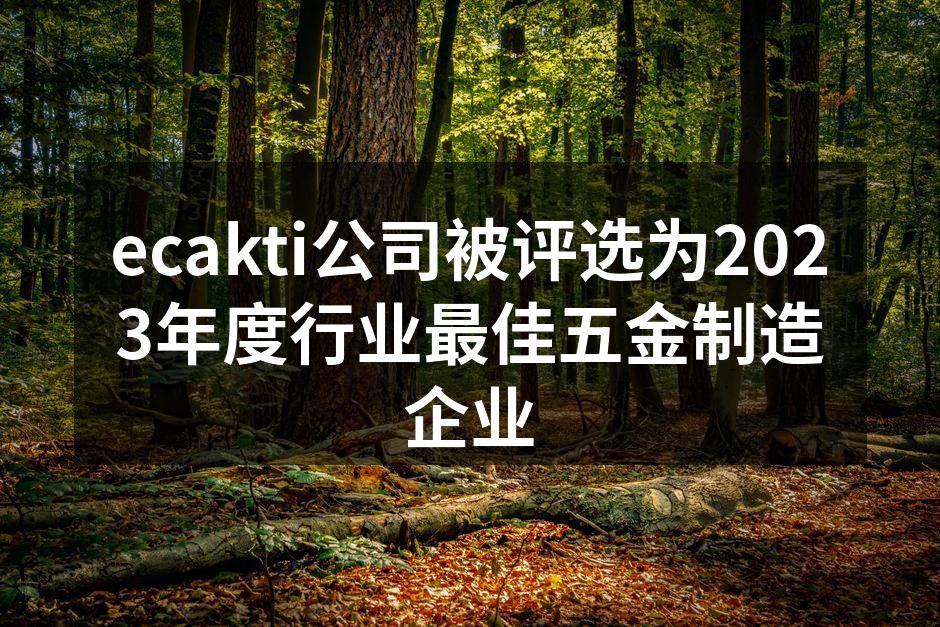 ecakti公司荣获年度最佳五金制造企业奖